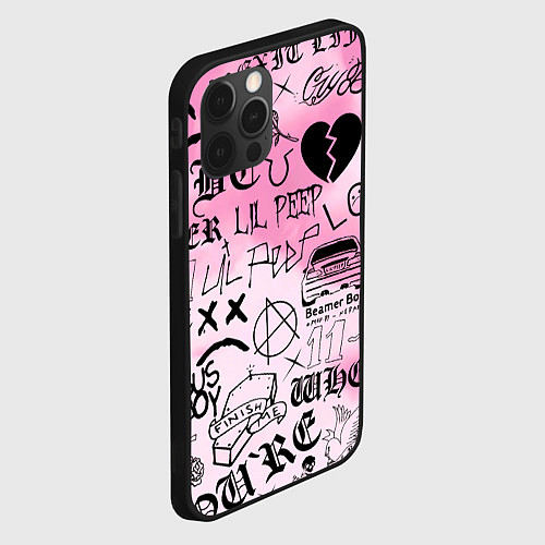 Чехол iPhone 12 Pro LIL PEEP / 3D-Черный – фото 2