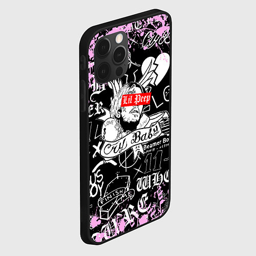 Чехол iPhone 12 Pro LIL PEEP / 3D-Черный – фото 2