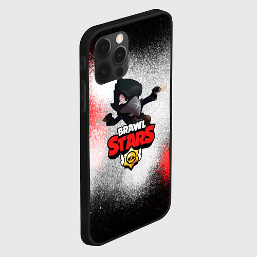 Чехол iPhone 12 Pro BRAWL STARS CROW / 3D-Черный – фото 2