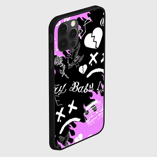 Чехол iPhone 12 Pro LIL PEEP / 3D-Черный – фото 2