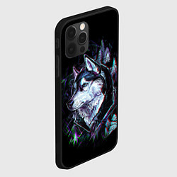 Чехол для iPhone 12 Pro Волк, цвет: 3D-черный — фото 2