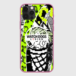 Чехол для iPhone 12 Pro WATCH DOGS:LEGION, цвет: 3D-малиновый