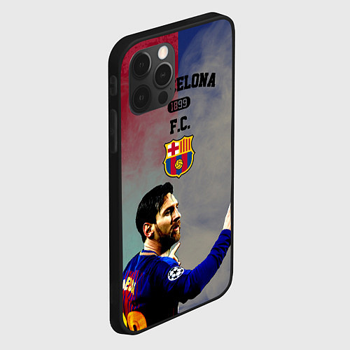 Чехол iPhone 12 Pro Messi / 3D-Черный – фото 2