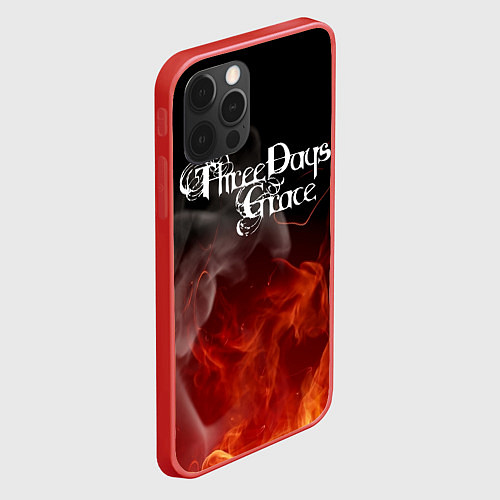 Чехол iPhone 12 Pro Three Days Grace / 3D-Красный – фото 2