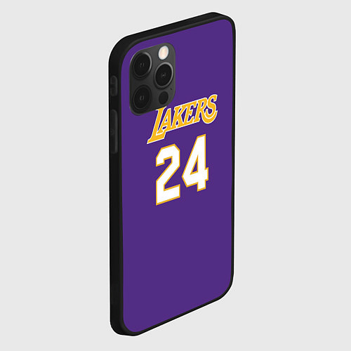Чехол iPhone 12 Pro Los Angeles Lakers Kobe Brya / 3D-Черный – фото 2