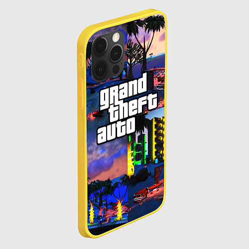 Чехол iPhone 12 Pro GTA / 3D-Желтый – фото 2