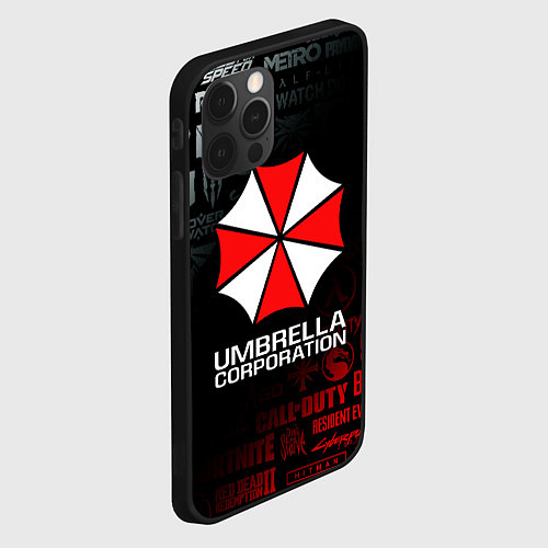 Чехол iPhone 12 Pro RESIDENT EVIL UMBRELLA CORP / 3D-Черный – фото 2