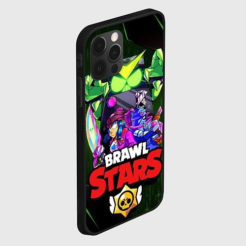 Чехол iPhone 12 Pro BRAWL STARS / 3D-Черный – фото 2