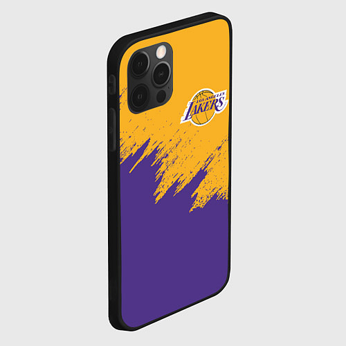 Чехол iPhone 12 Pro LA LAKERS / 3D-Черный – фото 2