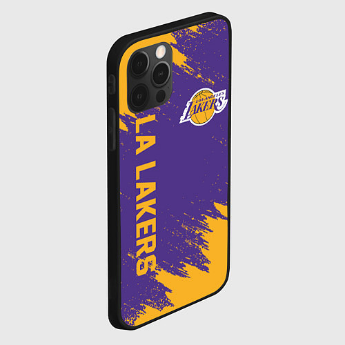 Чехол iPhone 12 Pro LA LAKERS / 3D-Черный – фото 2