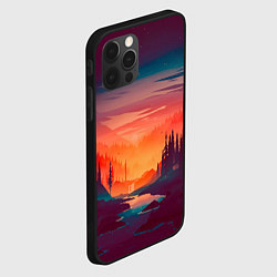 Чехол для iPhone 12 Pro Minimal forest sunset, цвет: 3D-черный — фото 2