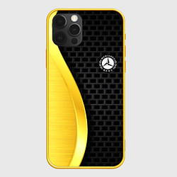 Чехол для iPhone 12 Pro MERCEDES-BENZ, цвет: 3D-желтый