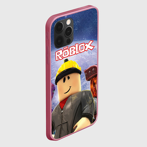 Чехол iPhone 12 Pro ROBLOX / 3D-Малиновый – фото 2