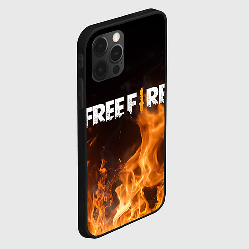 Чехол iPhone 12 Pro FREE FIRE / 3D-Черный – фото 2