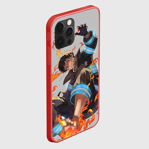 Чехол iPhone 12 Pro FireForce / 3D-Красный – фото 2