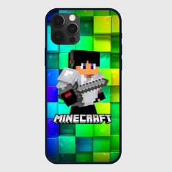 Чехол для iPhone 12 Pro Minecraft Майнкрафт, цвет: 3D-черный