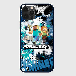 Чехол для iPhone 12 Pro Minecraft Майнкрафт, цвет: 3D-черный