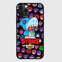 Чехол для iPhone 12 Pro BRAWL STARS LEON SHARK, цвет: 3D-черный