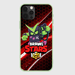 Чехол для iPhone 12 Pro BRAWL STARS VIRUS 8-BIT, цвет: 3D-салатовый