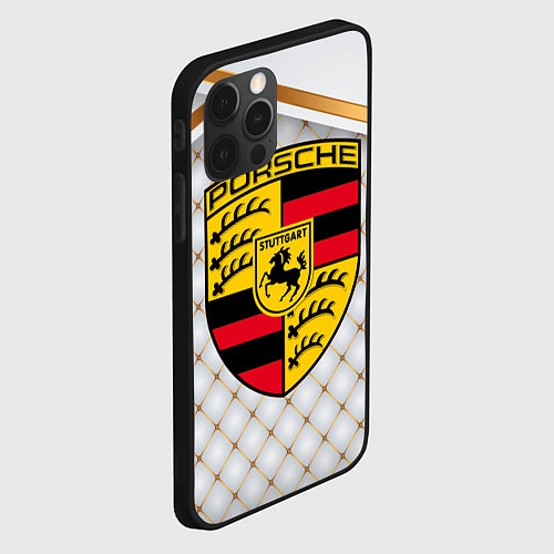 Чехол iPhone 12 Pro PORSCHE / 3D-Черный – фото 2