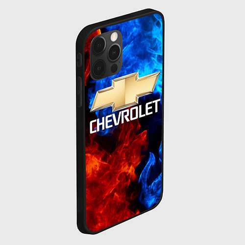 Чехол iPhone 12 Pro CHEVROLET / 3D-Черный – фото 2