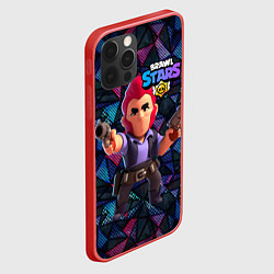 Чехол для iPhone 12 Pro Brawl Stars Colt Кольт, цвет: 3D-красный — фото 2