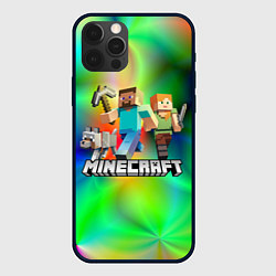 Чехол для iPhone 12 Pro MINECRAFT, цвет: 3D-черный