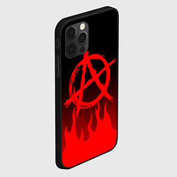 Чехол для iPhone 12 Pro АНАРХИЯ, цвет: 3D-черный — фото 2