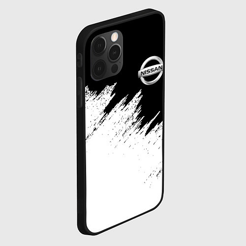 Чехол iPhone 12 Pro NISSAN / 3D-Черный – фото 2