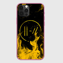 Чехол для iPhone 12 Pro TWENTY ONE PILOTS, цвет: 3D-малиновый