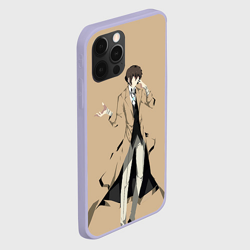 Чехол iPhone 12 Pro Osamu Dazai / 3D-Светло-сиреневый – фото 2