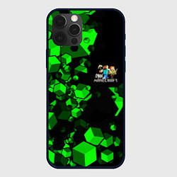 Чехол для iPhone 12 Pro MINECRAFT, цвет: 3D-черный