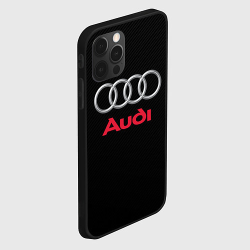 Чехол iPhone 12 Pro AUDI / 3D-Черный – фото 2