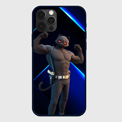 Чехол для iPhone 12 Pro Fortnite Meowscles Shadow, цвет: 3D-черный