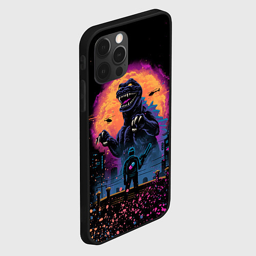 Чехол iPhone 12 Pro GODZILLA / 3D-Черный – фото 2