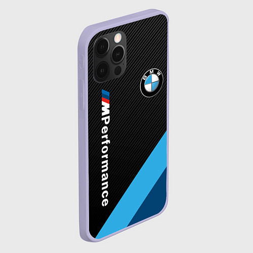 Чехол iPhone 12 Pro BMW M PERFORMANCE / 3D-Светло-сиреневый – фото 2