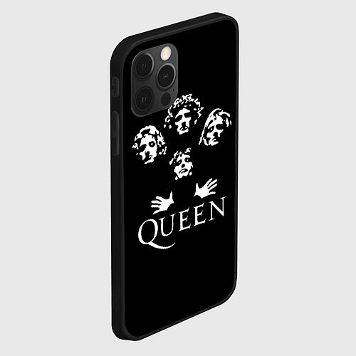 Чехол iPhone 12 Pro QUEEN НА СПИНЕ / 3D-Черный – фото 2