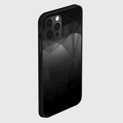 Чехол iPhone 12 Pro GRAY GEOMETRY / 3D-Черный – фото 2