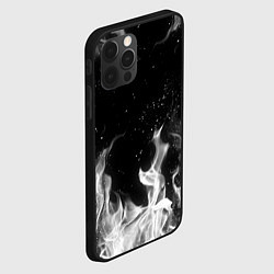Чехол для iPhone 12 Pro БЕЛЫЙ ОГОНЬ, цвет: 3D-черный — фото 2
