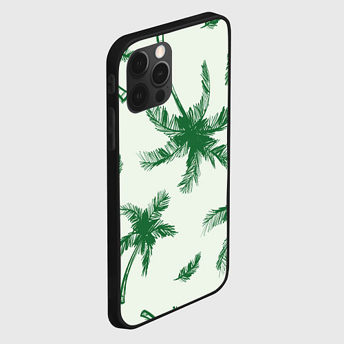 Чехол iPhone 12 Pro Пальмовый рай / 3D-Черный – фото 2