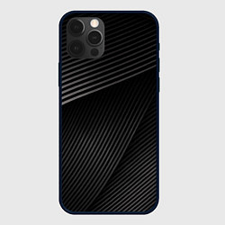 Чехол для iPhone 12 Pro МЕТАЛЛИЧЕСКИЕ ПОЛОСЫ, цвет: 3D-черный