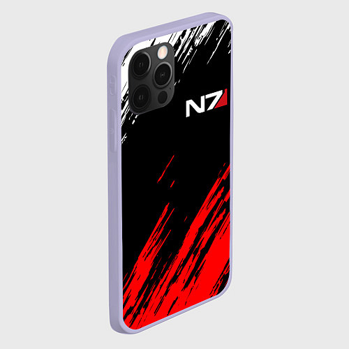 Чехол iPhone 12 Pro MASS EFFECT N7 / 3D-Светло-сиреневый – фото 2