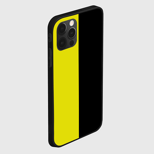 Чехол iPhone 12 Pro BLACK YELLOW / 3D-Черный – фото 2