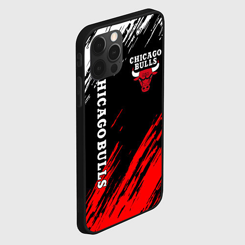 Чехол iPhone 12 Pro CHICAGO BULLS / 3D-Черный – фото 2