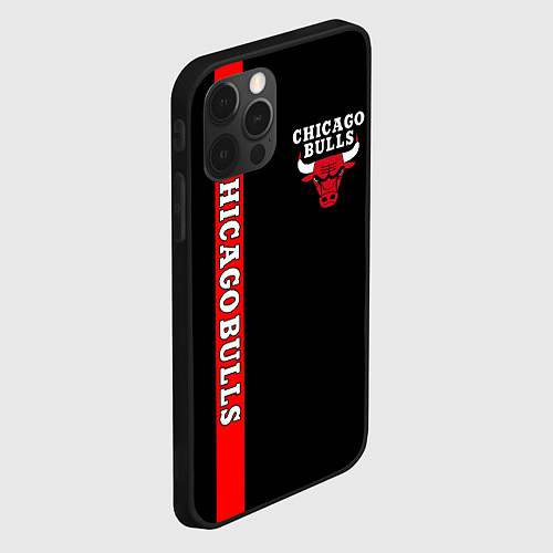 Чехол iPhone 12 Pro CHICAGO BULLS / 3D-Черный – фото 2