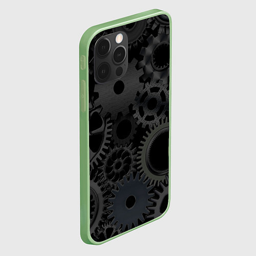 Чехол iPhone 12 Pro Механизмы / 3D-Салатовый – фото 2