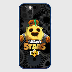 Чехол для iPhone 12 Pro Brawl Stars Robot Spike, цвет: 3D-тёмно-синий