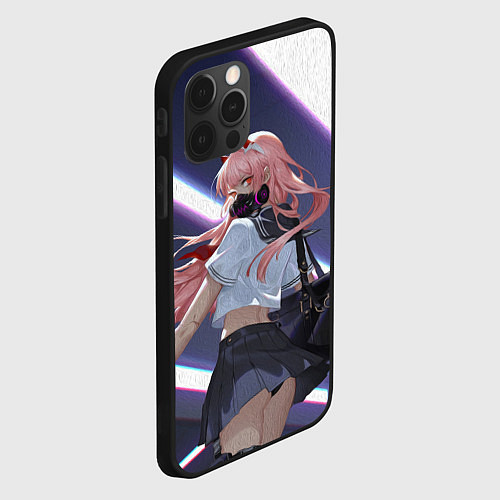 Чехол iPhone 12 Pro ЛЮБИМАЯ В МАСКЕ / 3D-Черный – фото 2