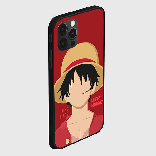 Чехол iPhone 12 Pro Luffy / 3D-Черный – фото 2