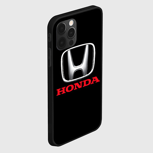 Чехол iPhone 12 Pro HONDA / 3D-Черный – фото 2